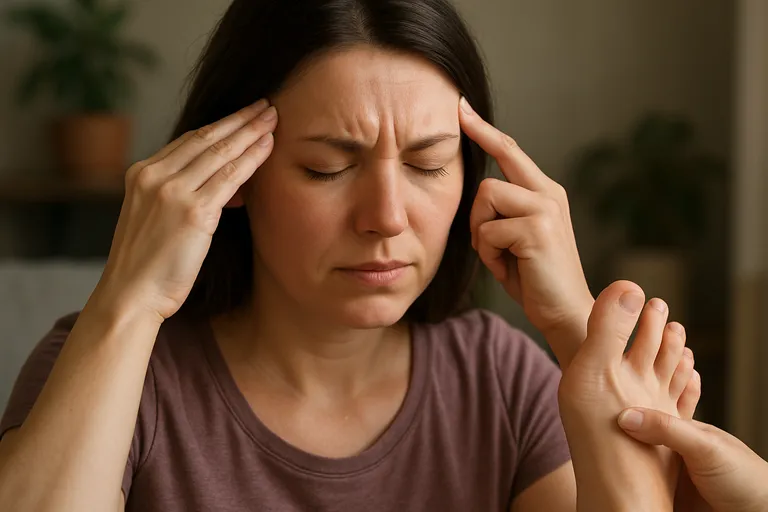 Hoofdpijn verlichten met acupressuur en drukpunten voor natuurlijke ontspanning